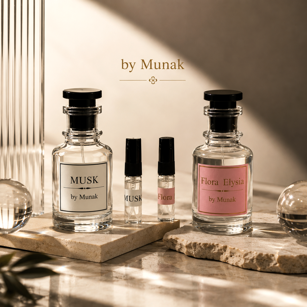 MUNAK BUNDLE - MUSK & FLORA Elysia 50ml & 5ml Testers