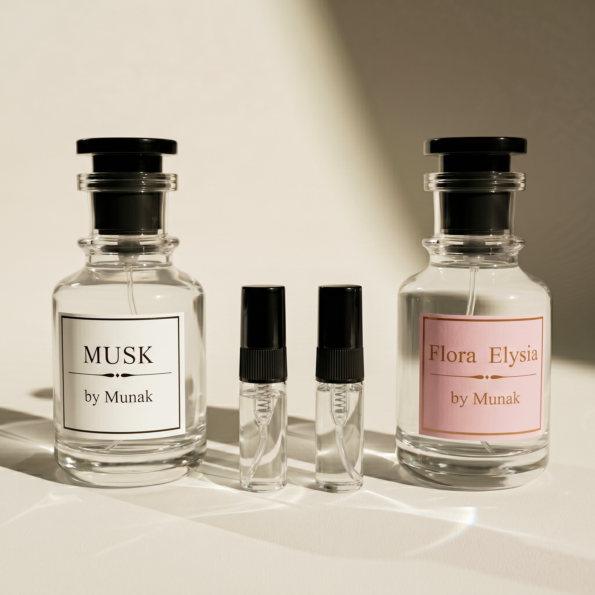 MUNAK BUNDLE - MUSK & FLORA Elysia 50ml & 5ml Testers